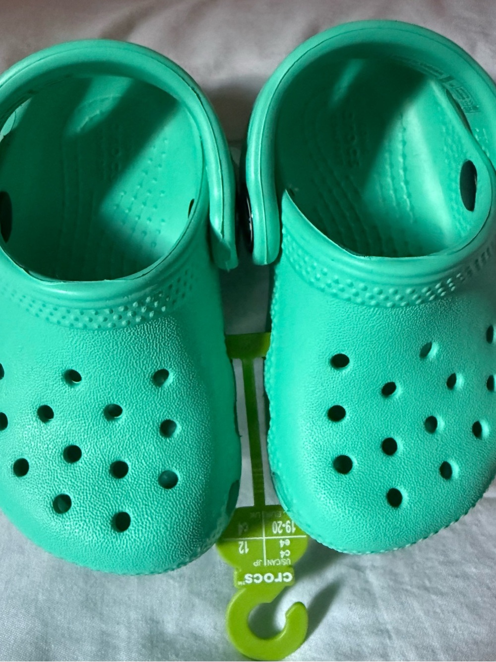 CROCS Kids Teal Green Slip-On Clog with Heel Strap